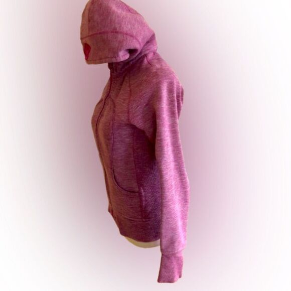 Lululemon Scuba Hoodie Jacket Heathered Dusty Rose Pink Size 4 - Picture 6 of 10